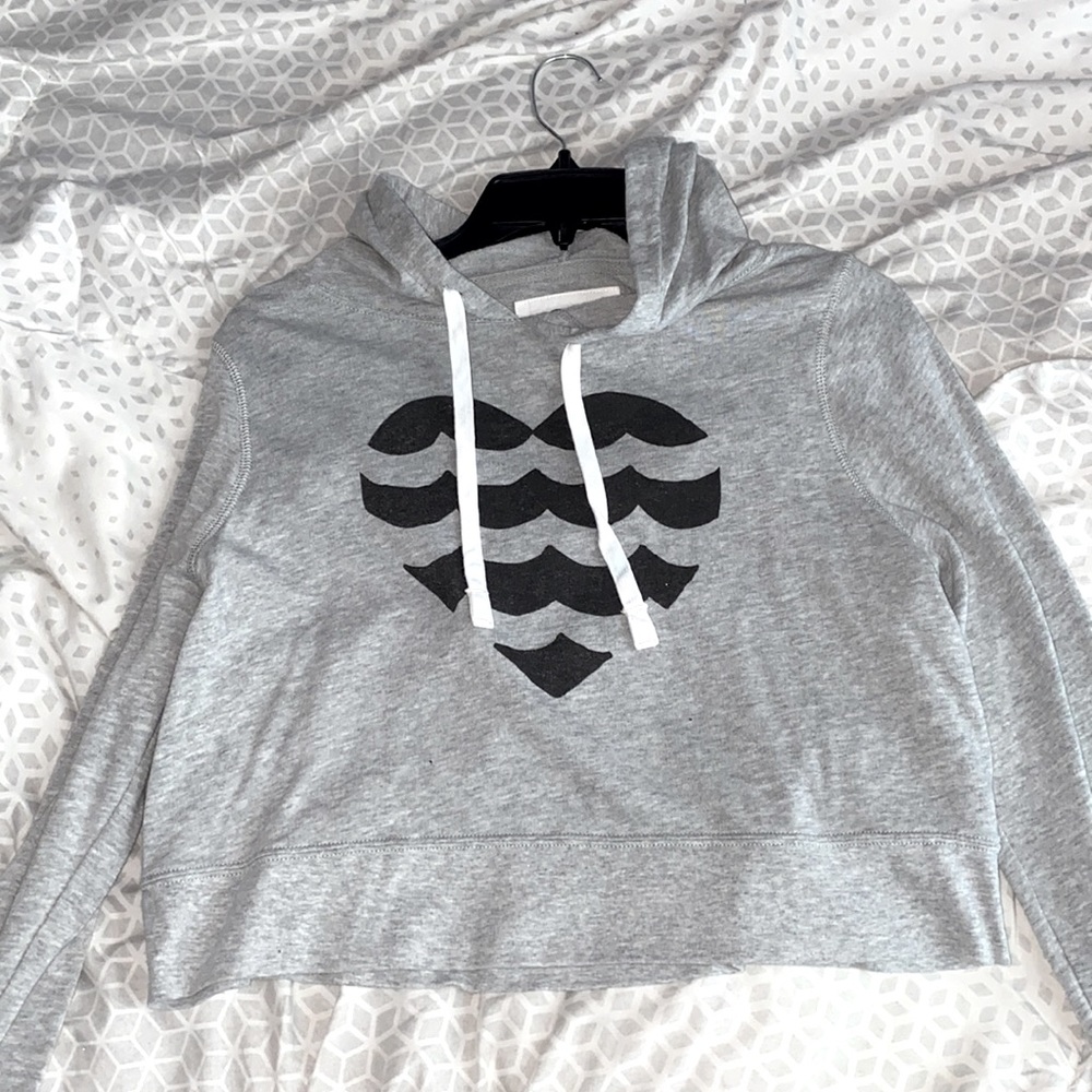 Grey cropped hoodie